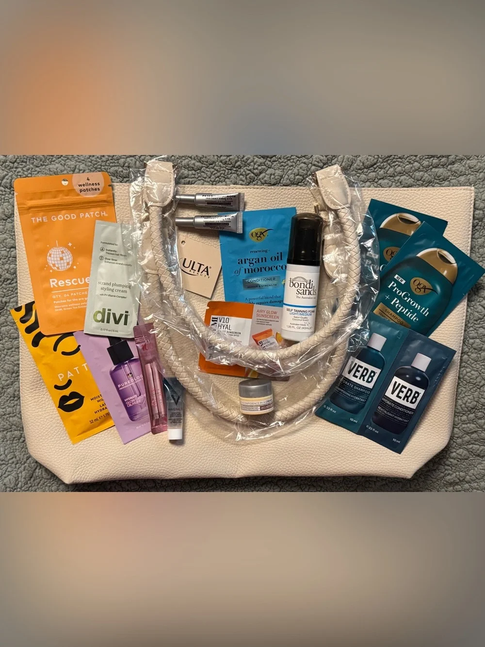 ULTA Tote Bag + Travel Beauty Set with Hair and Skincare